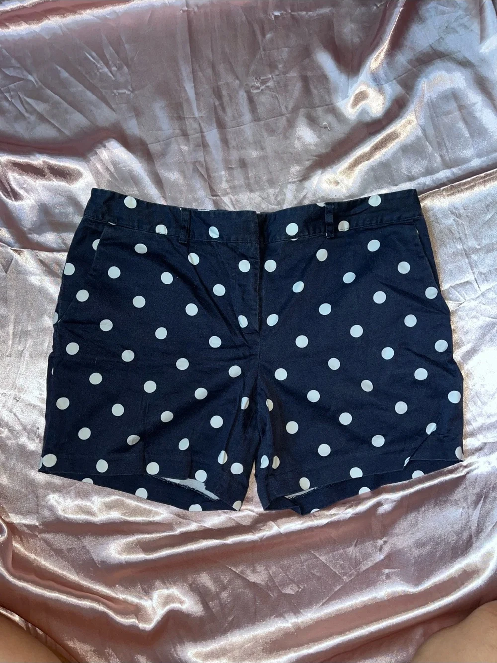 Michael Kors Navy Blue Polka Dot Women's Shorts